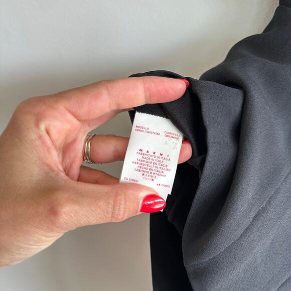 MARNI Colorblock Sleeveless Crew Neck Mini Shift Dress Black 38 - Picture 5 of 10